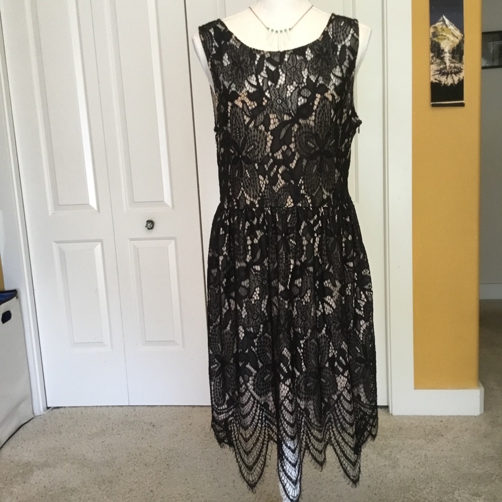 "Love Fire"  Black lace dress